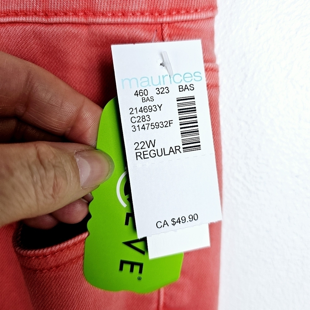 Maurices Slim Straight Ankle Mid Rise Super Stretch Jeans Pants NWT - Picture 3 of 11